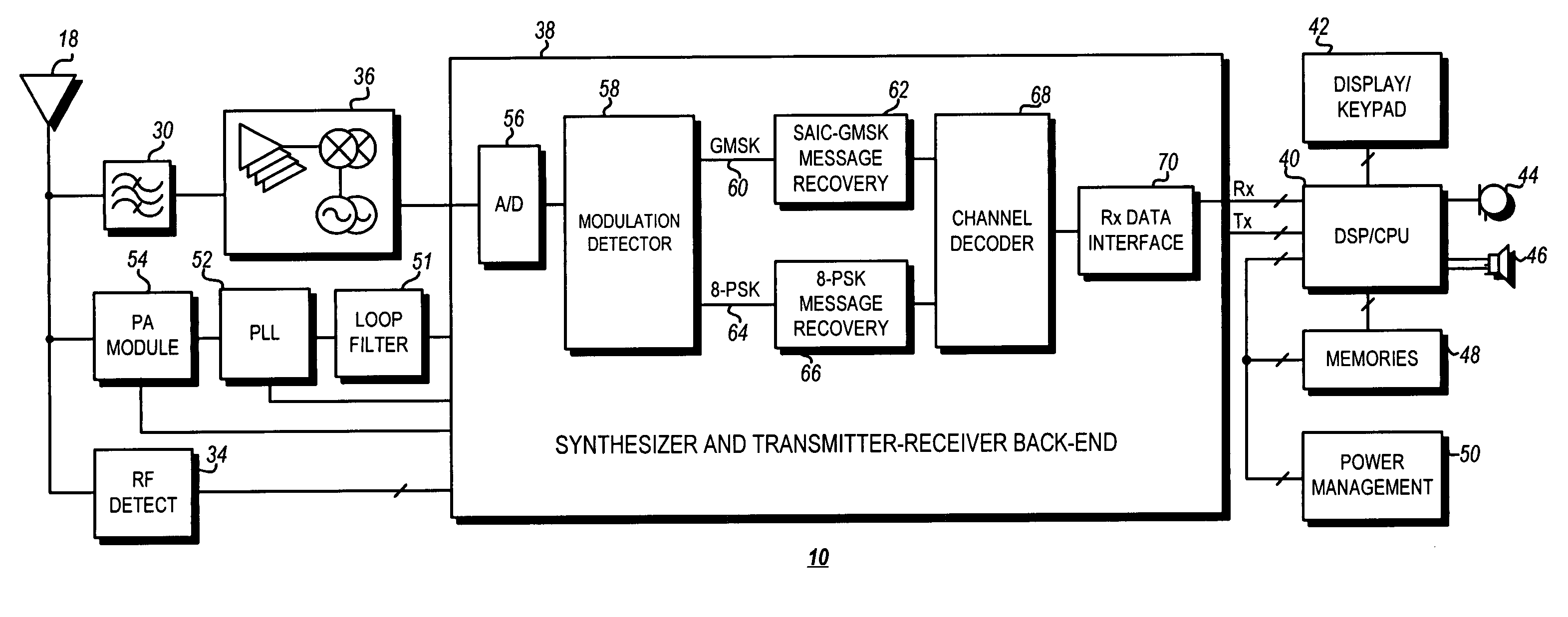 Modulation detection in a saic operational environment