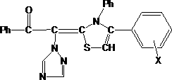 Method for synthesizing thiazole derivative containing acetophenone triazole group in ultrasonic solvent-free manner