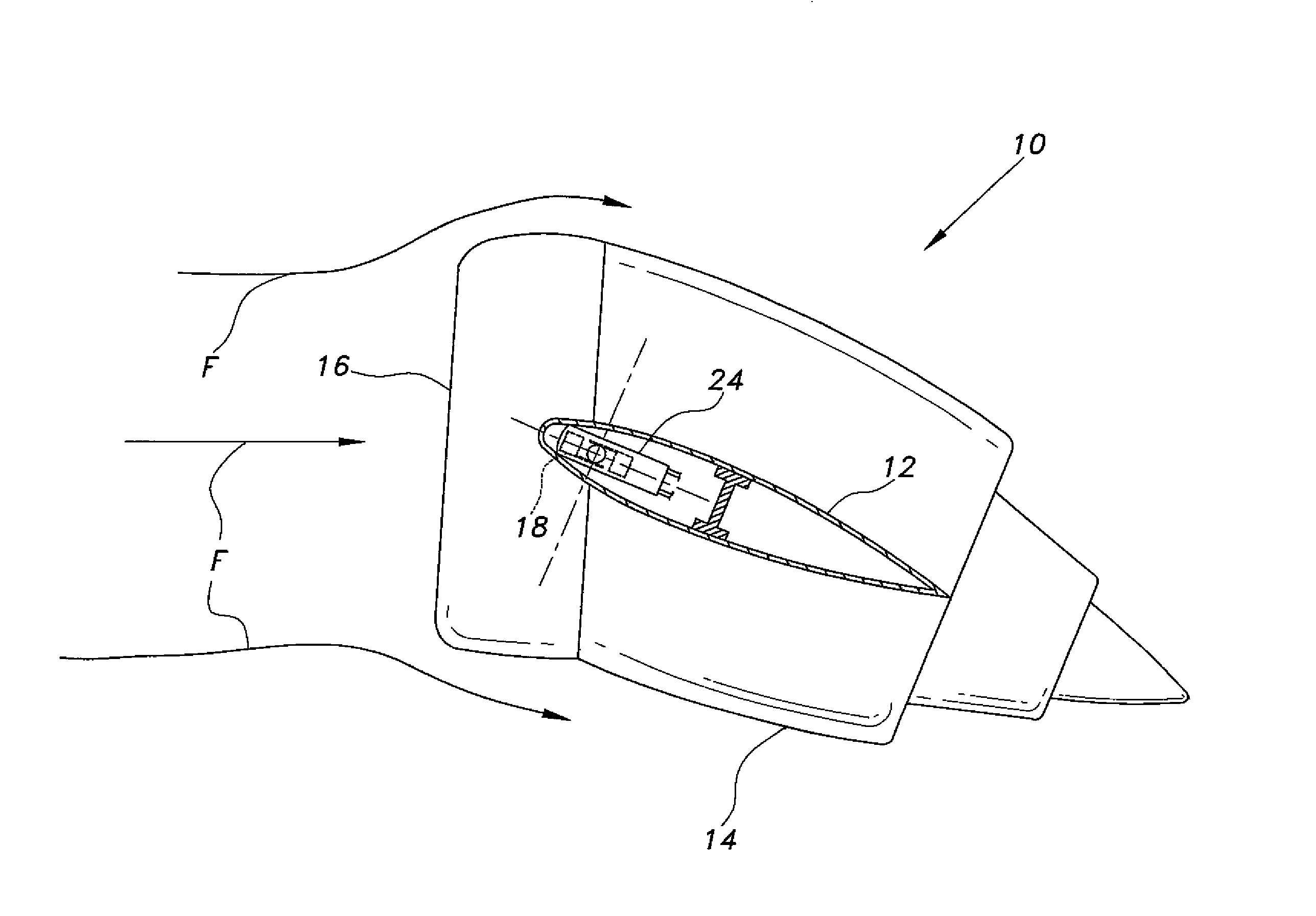 Adjustable angle inlet for turbojet engines