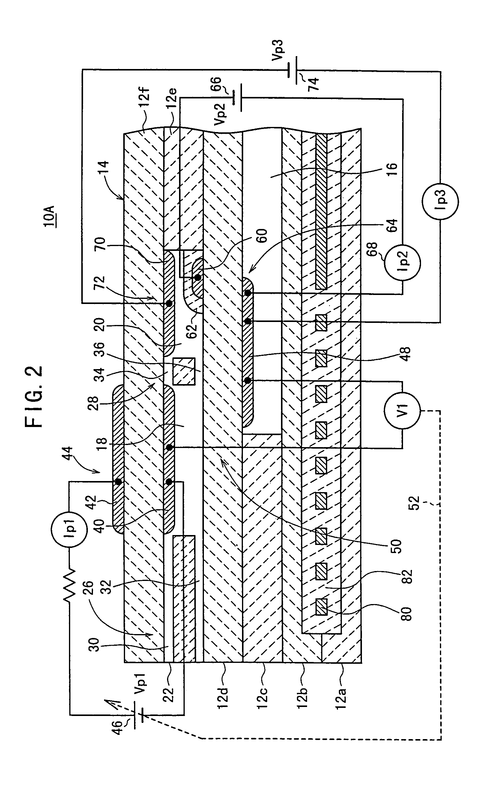 Gas sensor and nitrogen oxide sensor