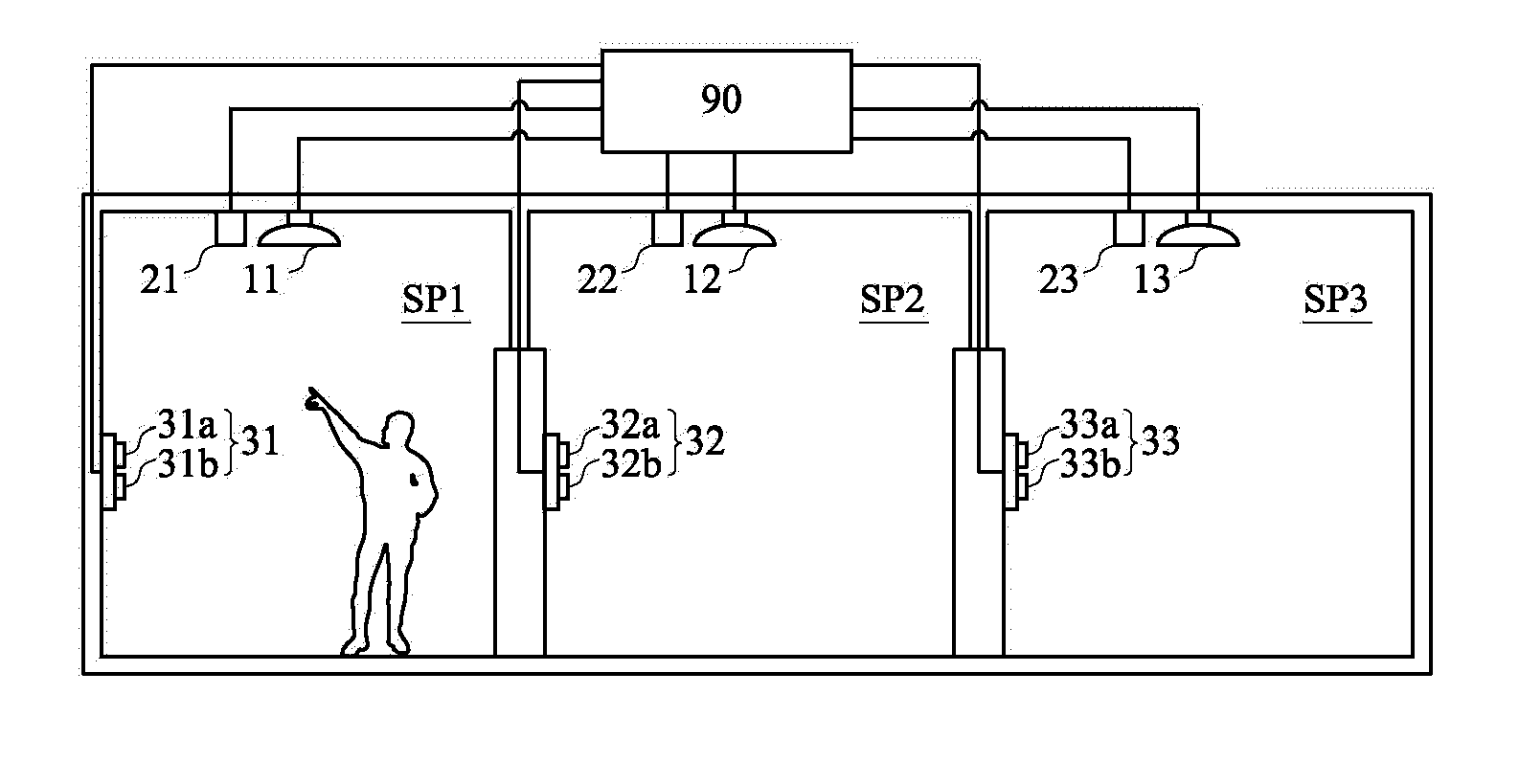 Lighting device control system for light adaptation