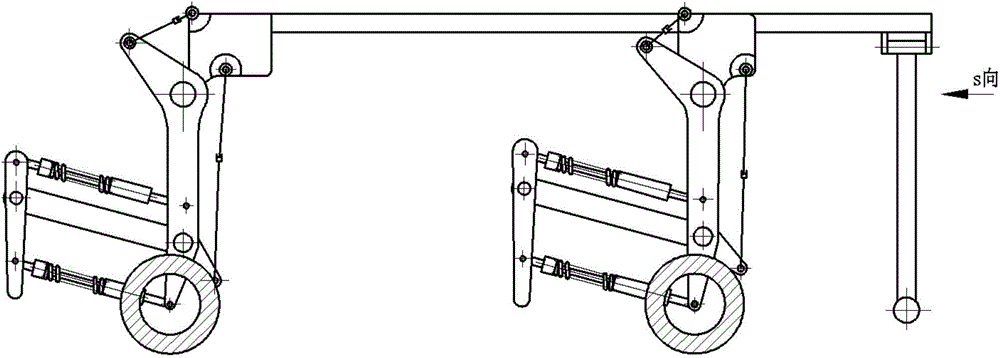 Foot wheel type robot leg structure and foot wheel type robot with same