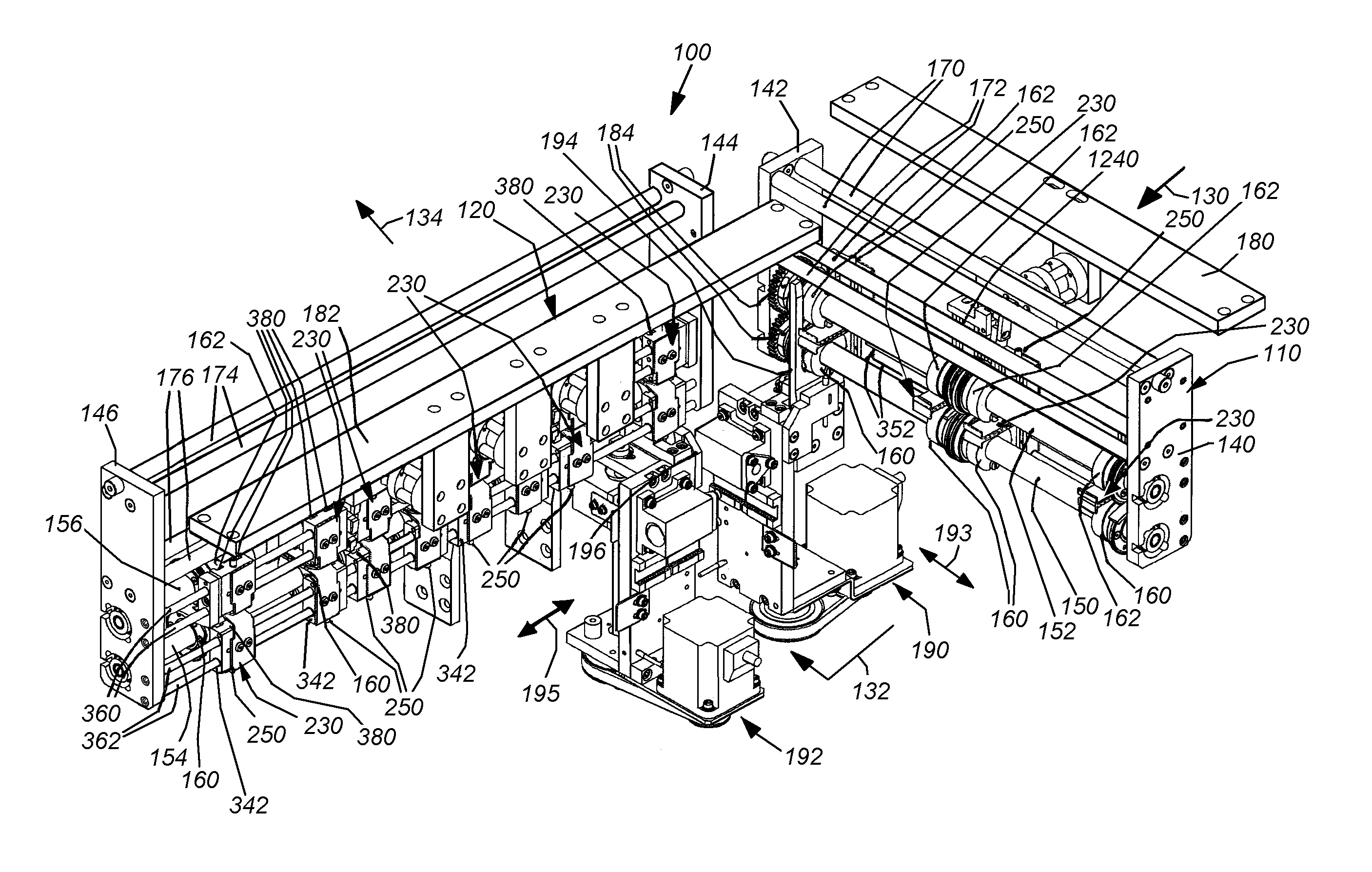 Sheet slitting mechanism with automated size adjustment