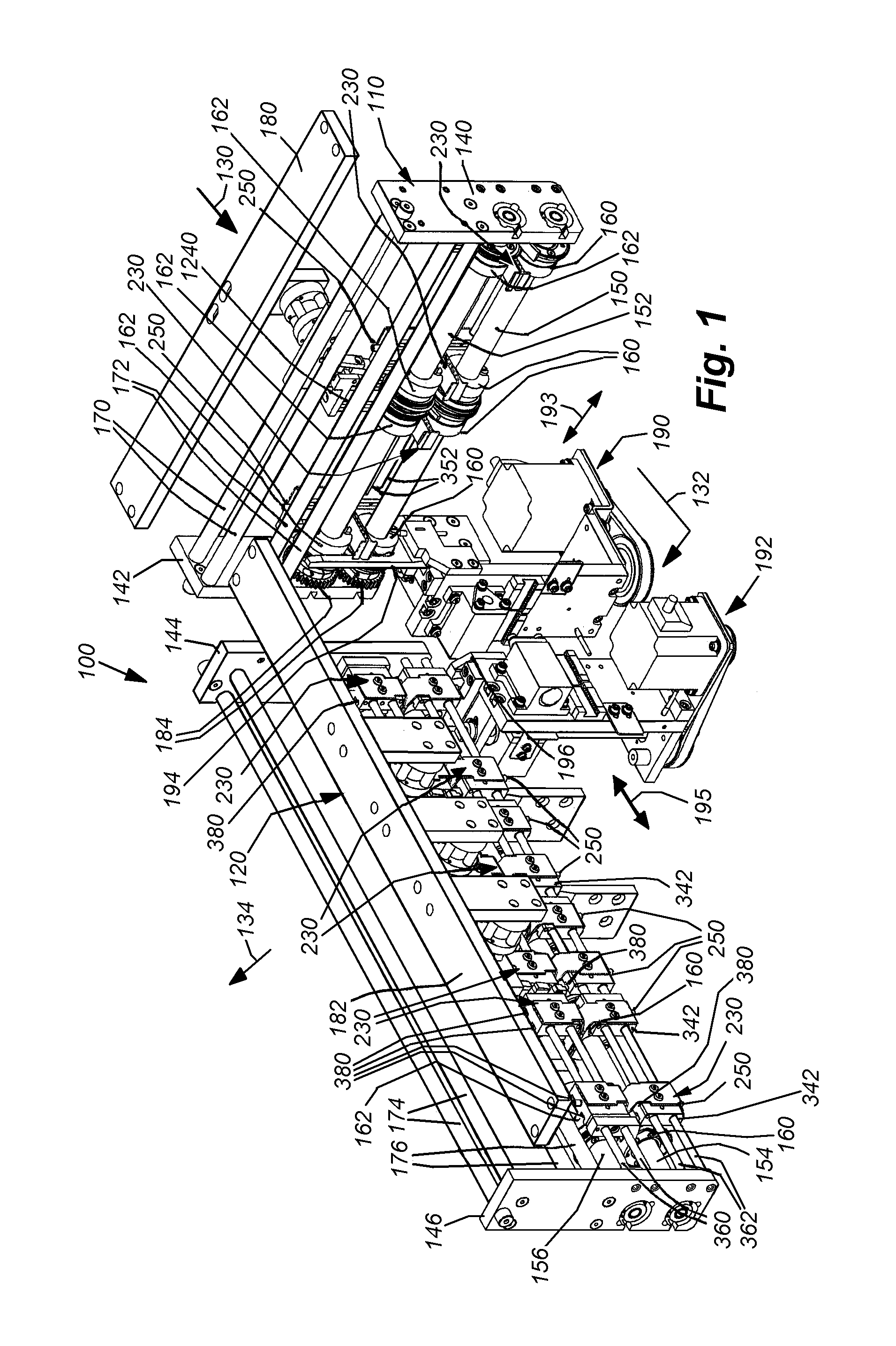 Sheet slitting mechanism with automated size adjustment