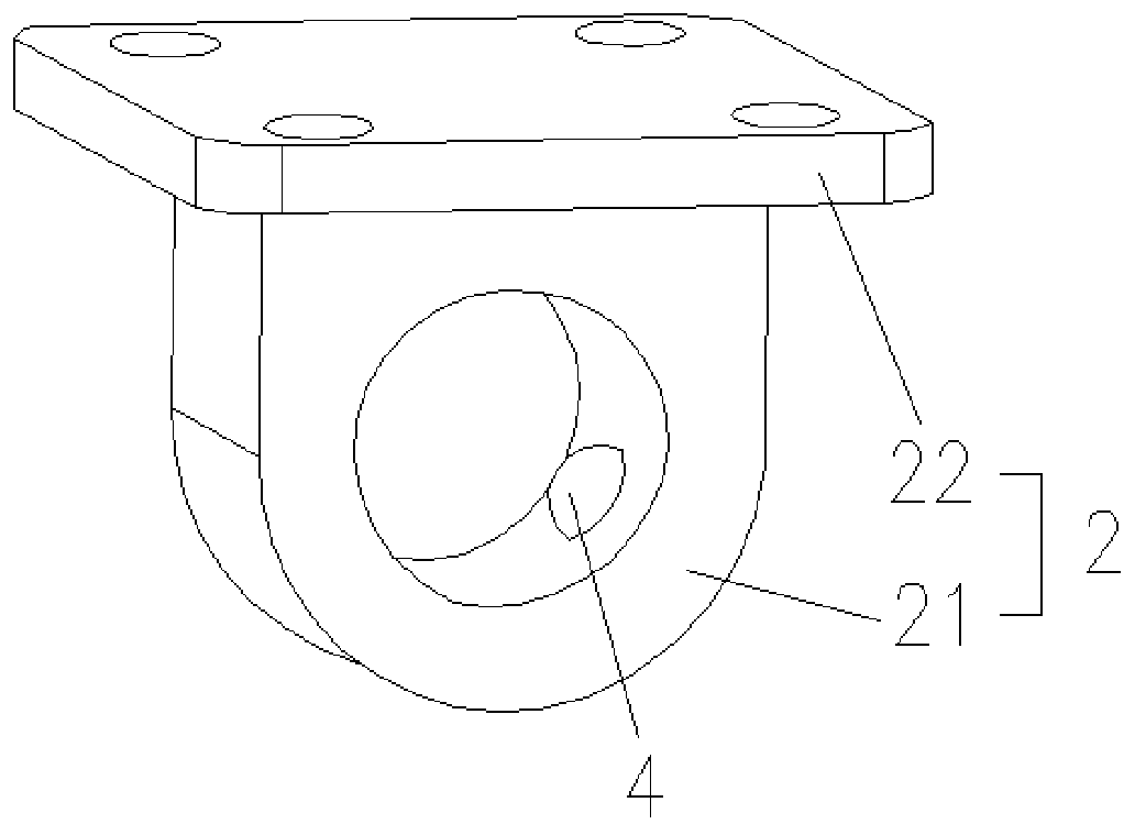 Damping device for shock insulation support seat