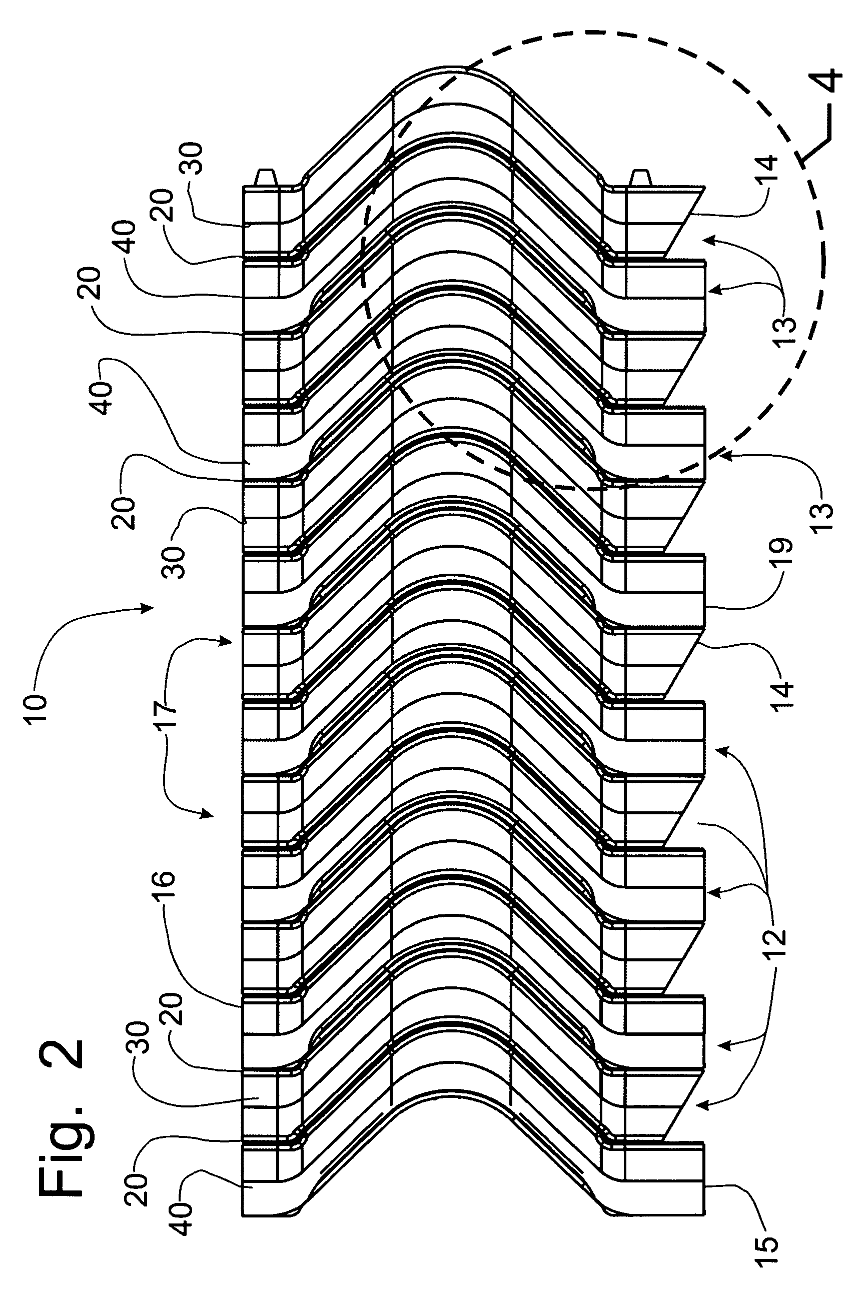 Drift eliminator with formed beveled tip