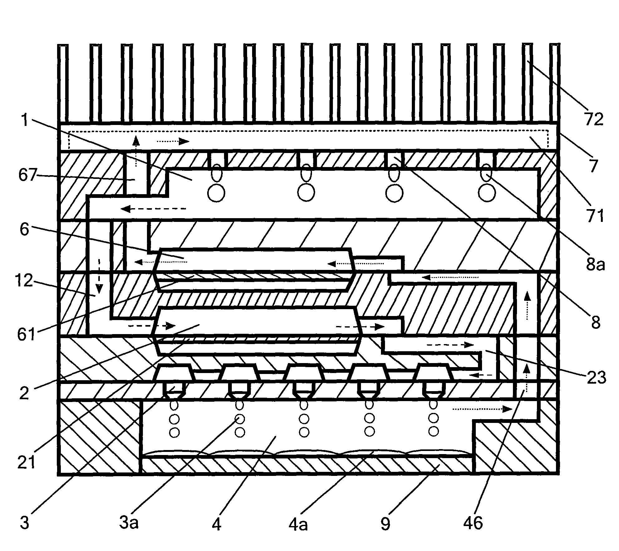 Chip cooling device