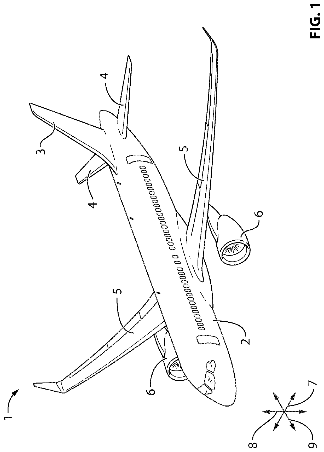 Aircraft cabin and partition assembly therefor