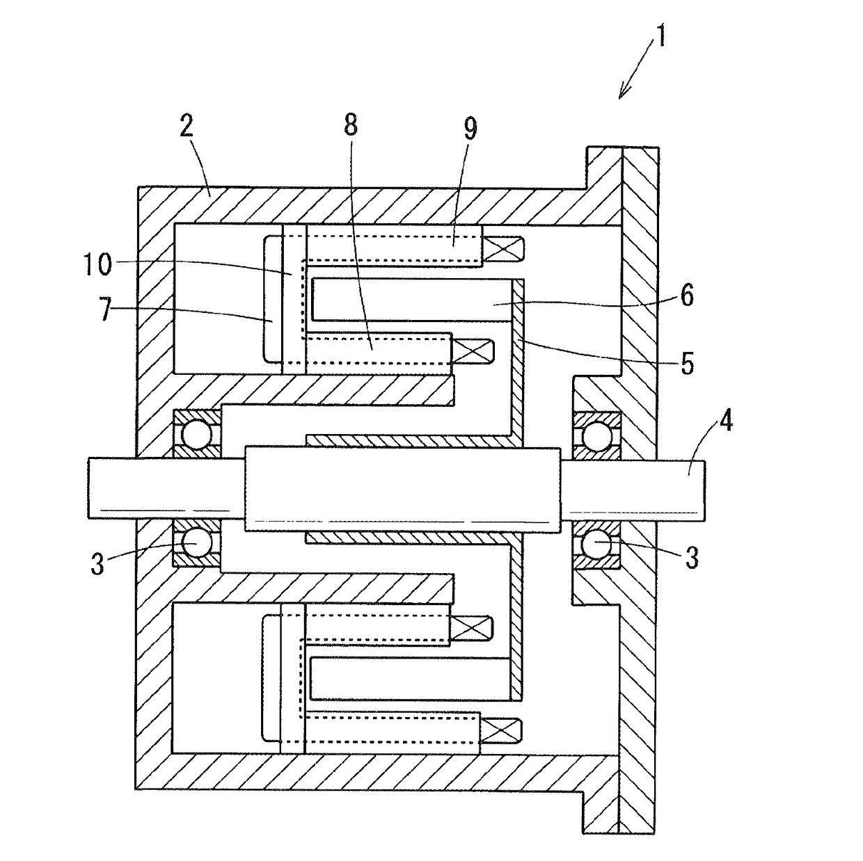 Multi-gap rotating electric machine having phase coils formed of substantially U-shaped electric conductor segments