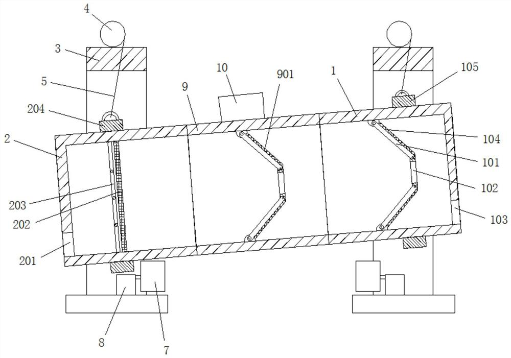 A sewage treatment device for water resource reuse