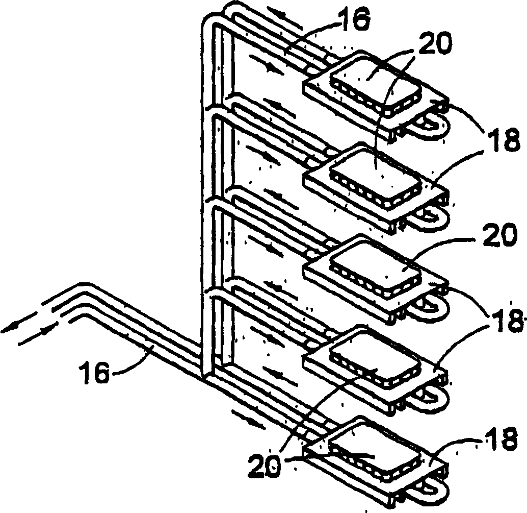 Pumped liquid cooling system using a phase change refrigerant