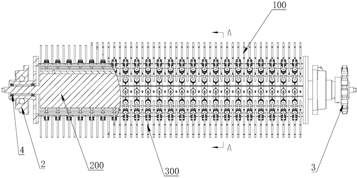 Novel cut tobacco loosing and fluffing roller device