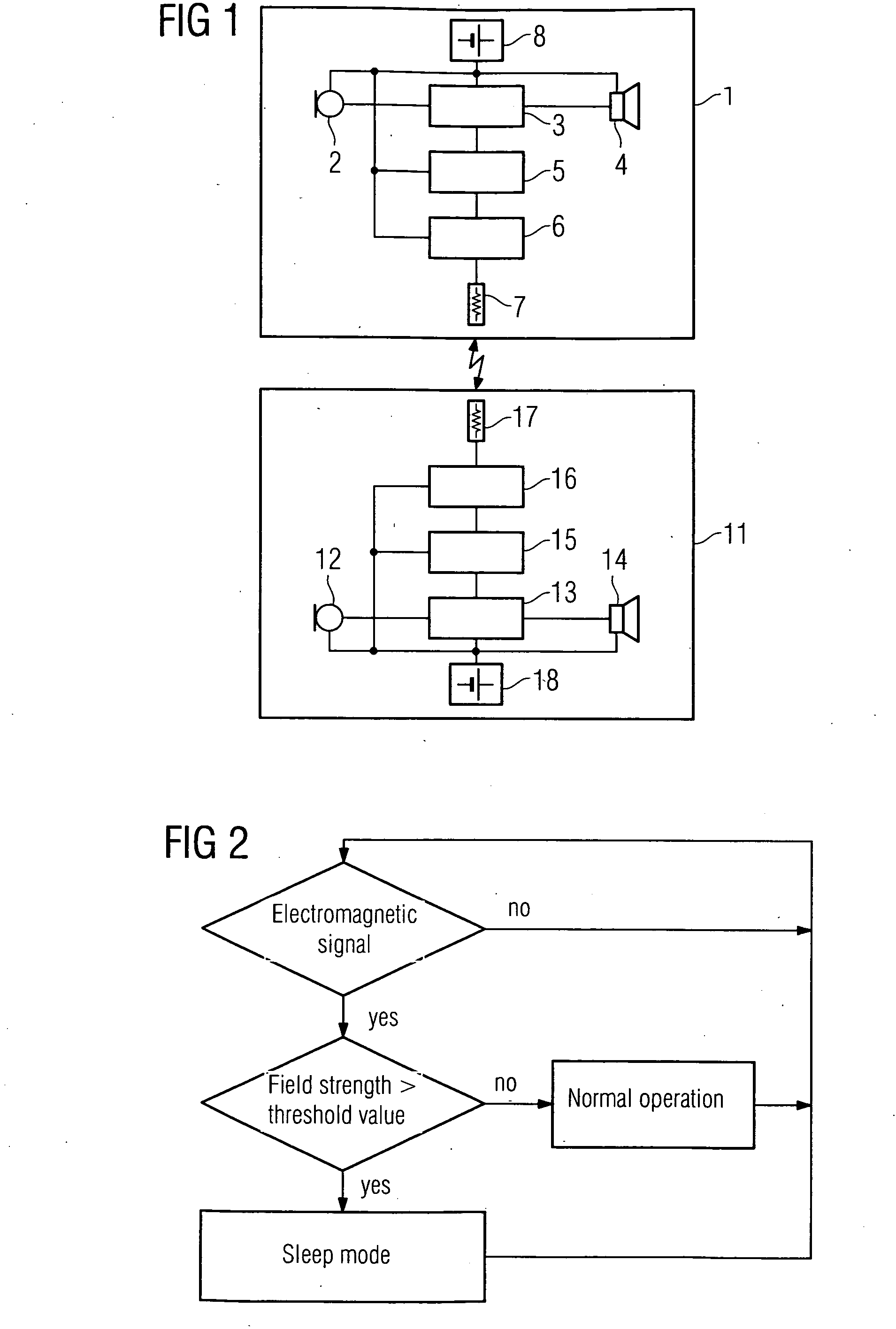 Fully automatic switching on/off in hearing aids