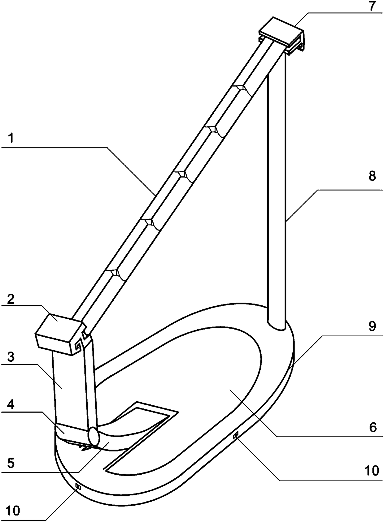 Indoor hydraulic self-closing-opening type waste collecting bracket device