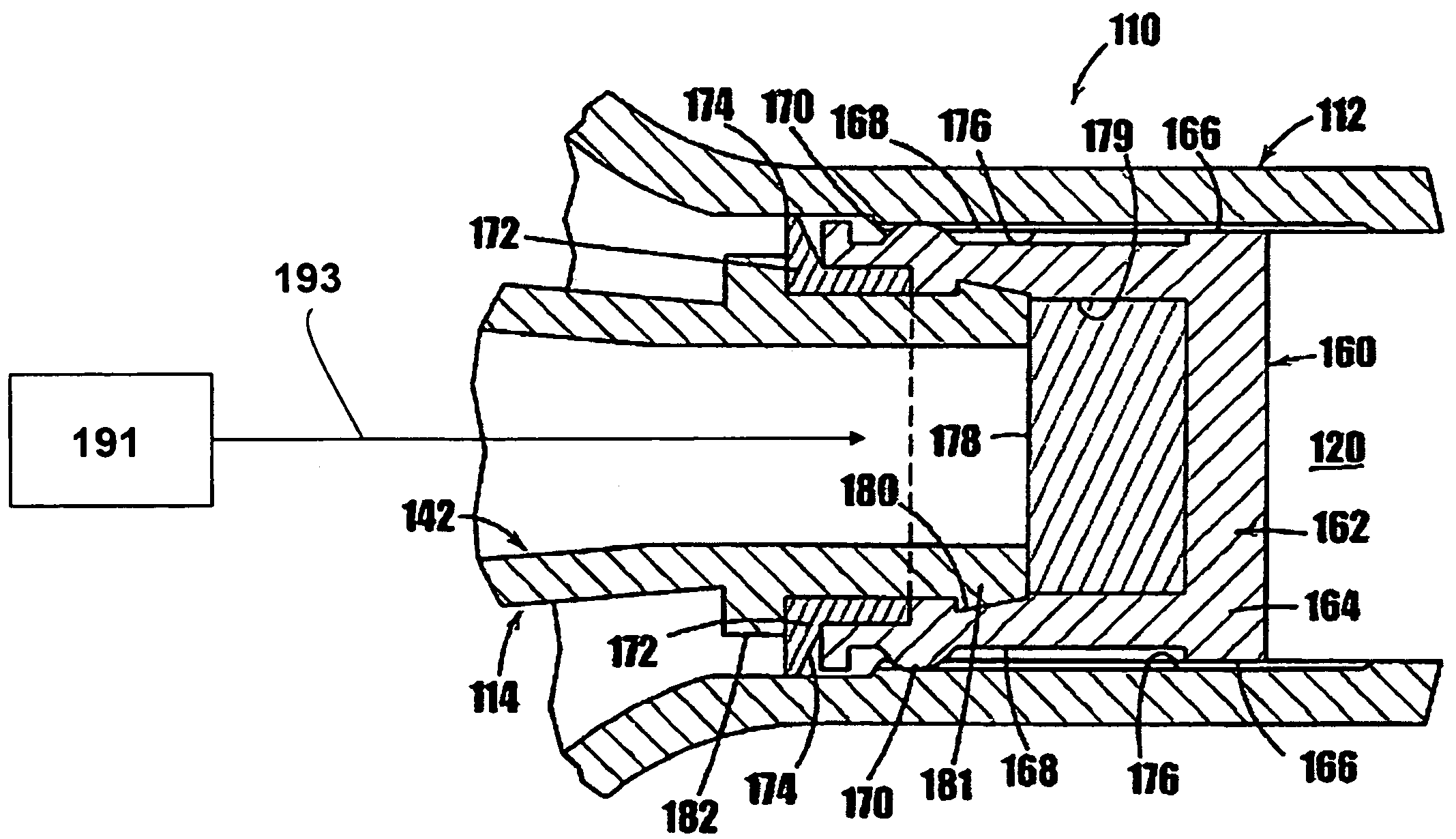 Dispenser with sealed chamber, one-way valve and needle penetrable and laser resealable stopper