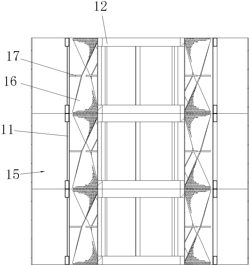 Partition plate and vertical material drying machine with same used