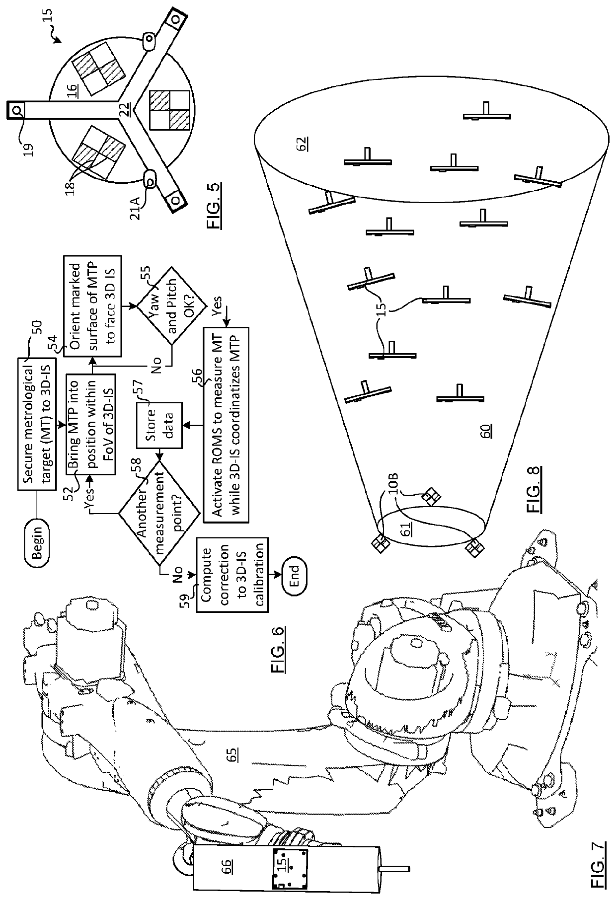 Kit and method for calibrating large volume 3D imaging systems