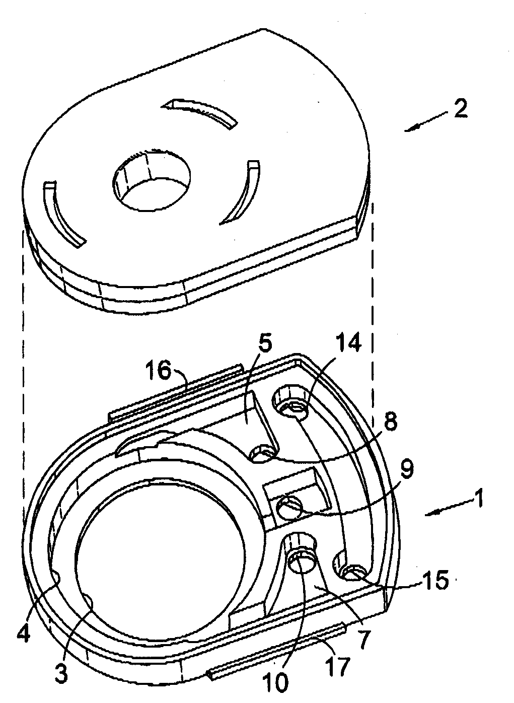 Electrode contact pellet and associated photoionisation detector assembly