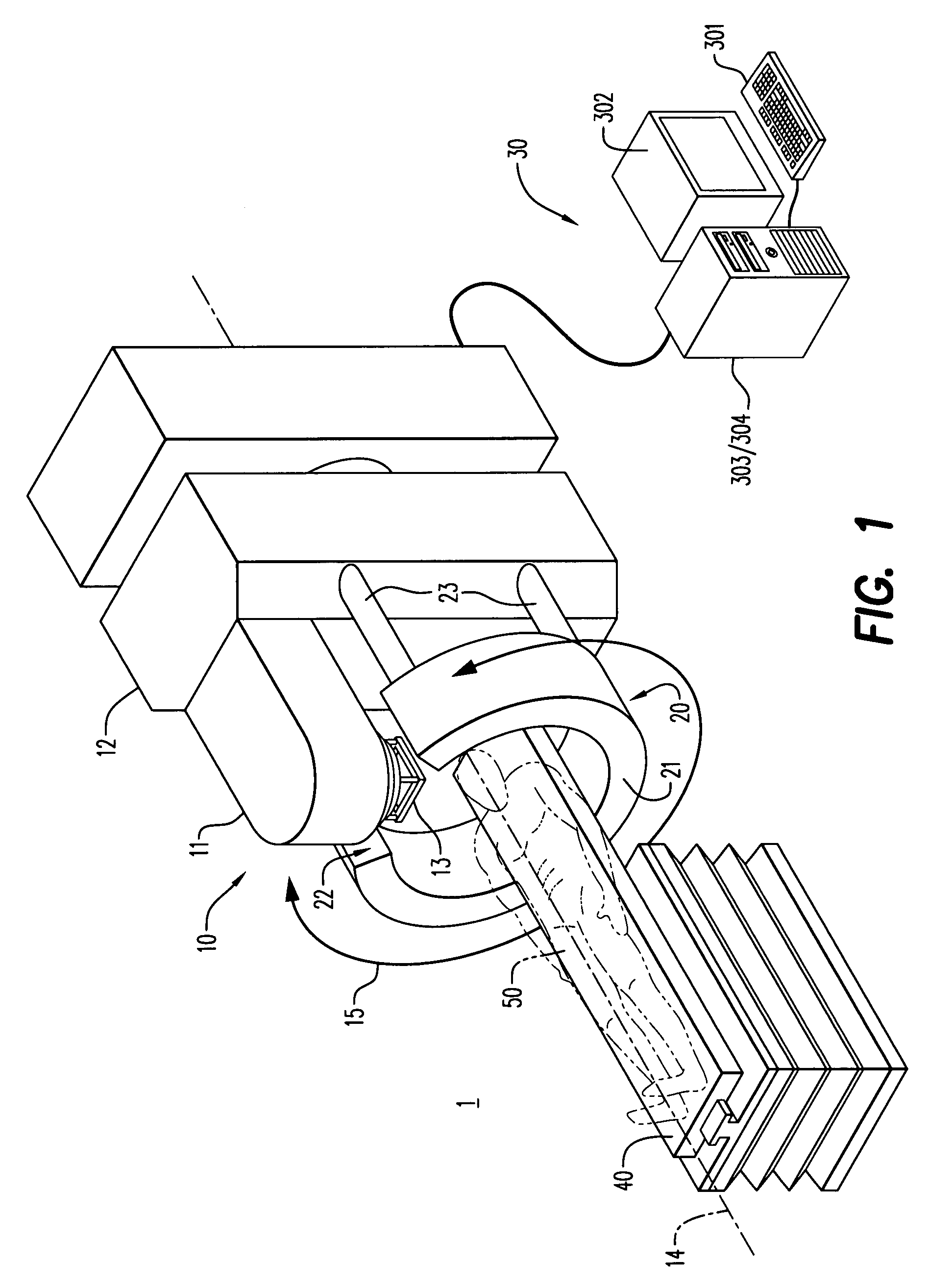 Linear accelerator with wide bore CT scanner