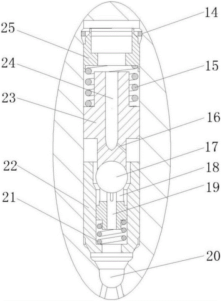 Bypass-type electronically-controlled oil injector with carved grooves