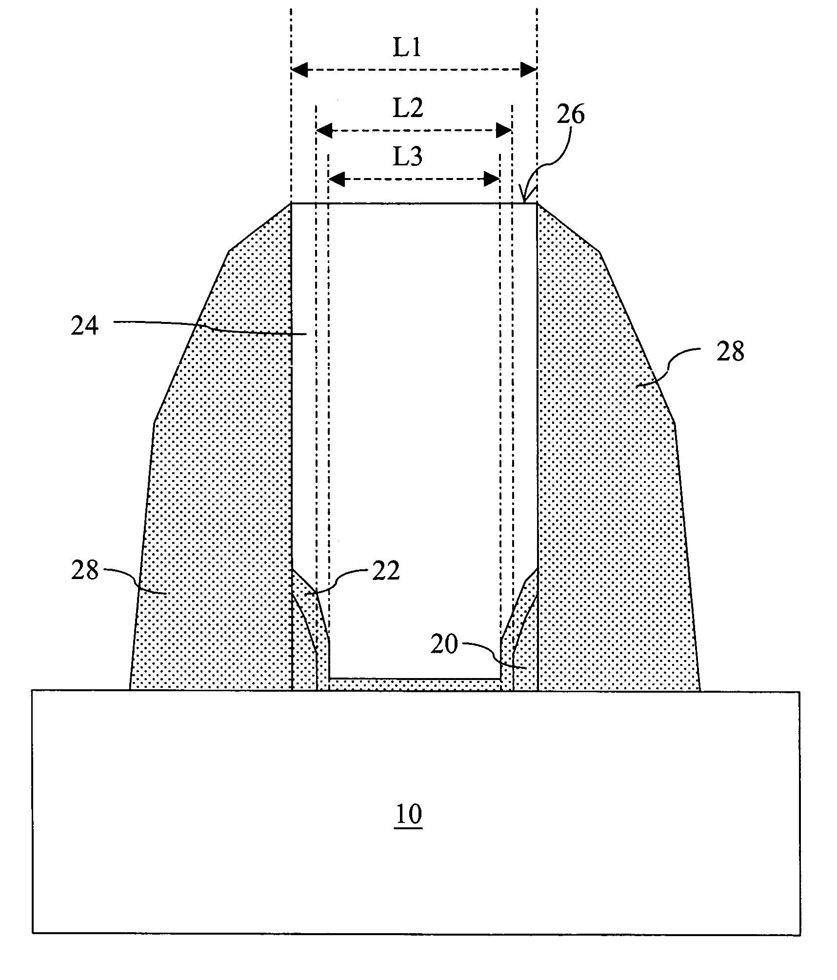 Method of forming notched gate structure