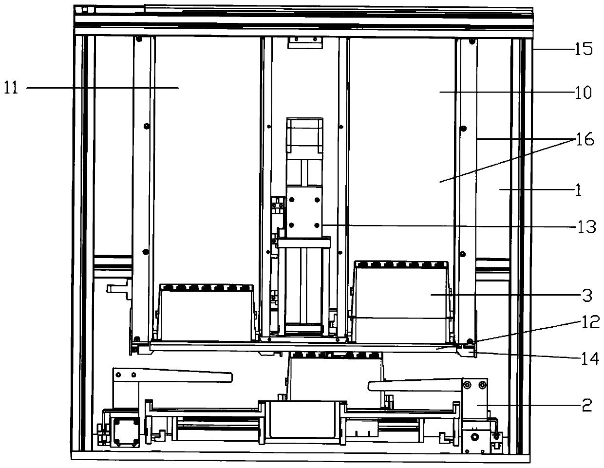 Automatic device for storing and transferring consumable boxes