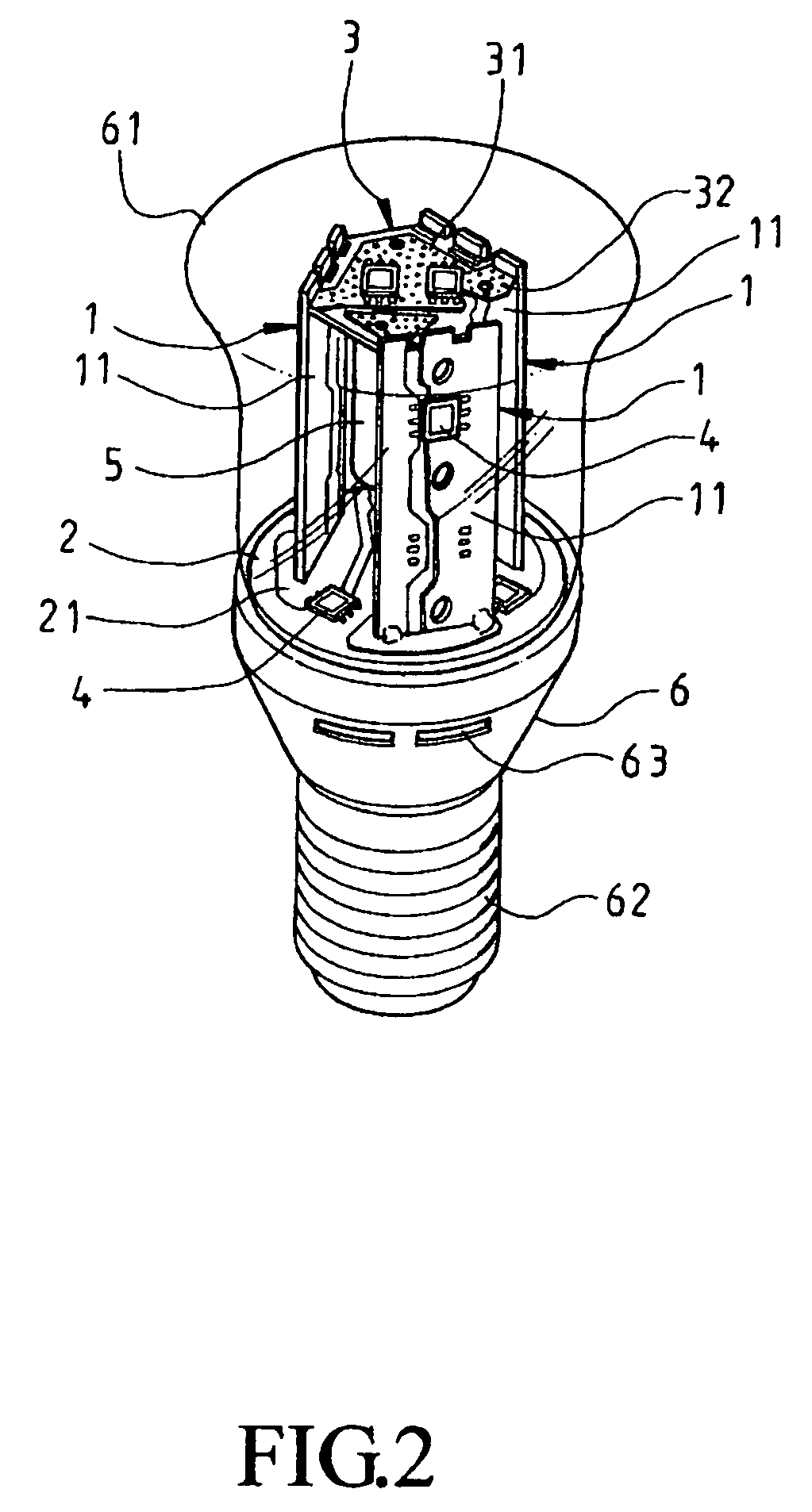 Heat dissipation structure for LED lamp