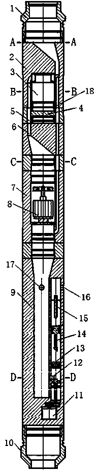 Layering water injection flow intelligent adjusting system under pit