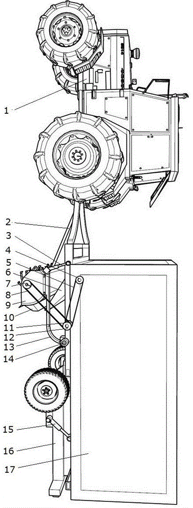 An orchard straw double-layer covering machine