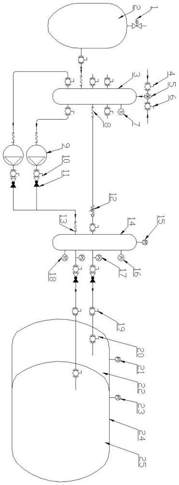 Fresh water supply system for large-depth saturated diving decompression chamber