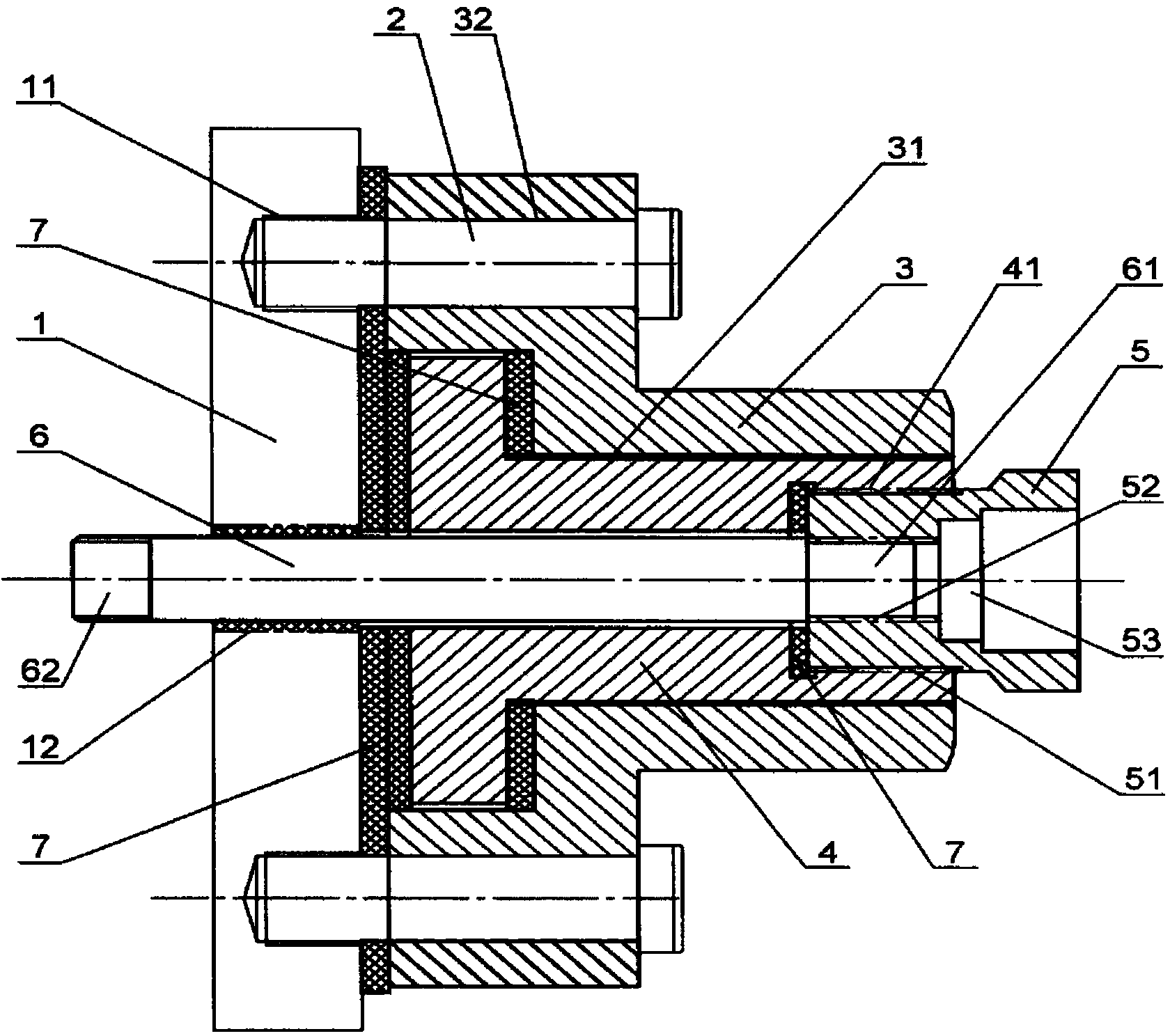 Sealed insulating material bulkhead-penetrating device for strong electricity