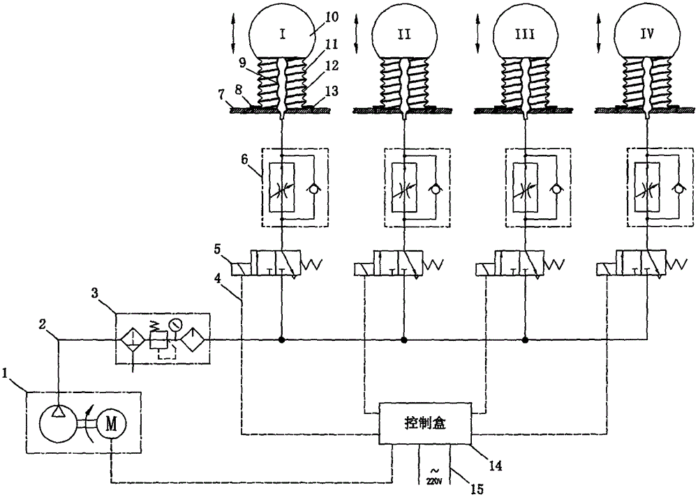 Pneumatic boxing trainer and control method thereof