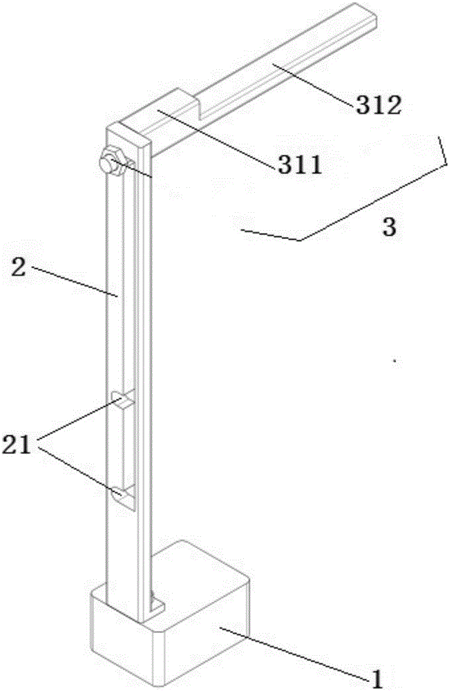 Height measurement assisting tool used for dummy head falling calibration test