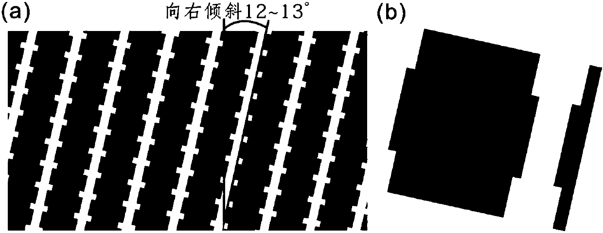 Black-white multi-shaped hole cross slit-type naked-eye 3D development film