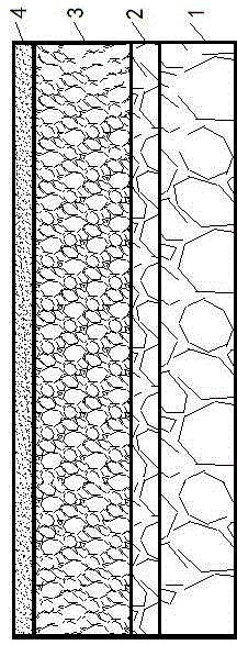 Highway pavement structure taking building rubbish as aggregate