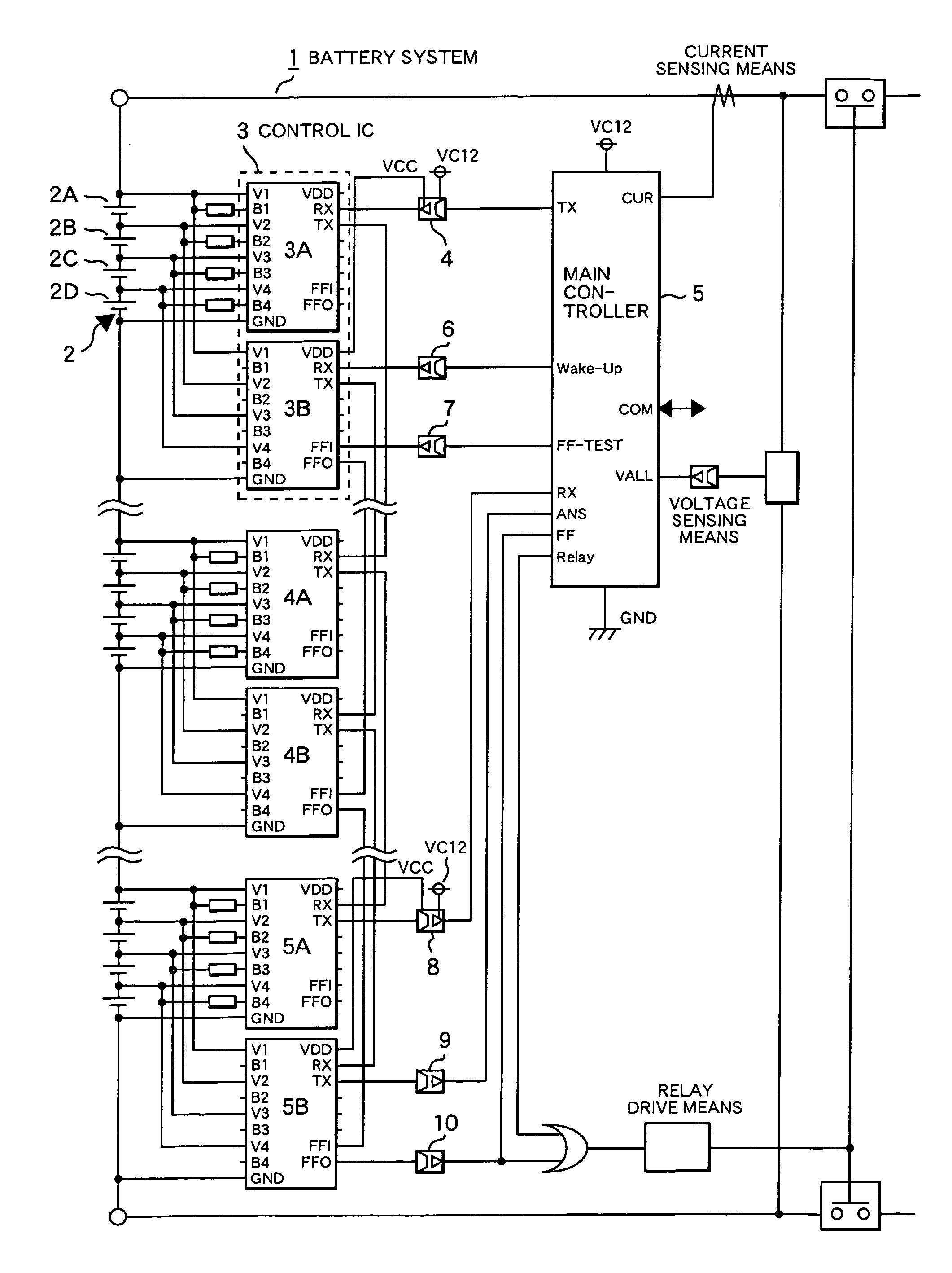 Multi-series battery control system