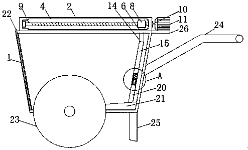 Dump truck with high discharging efficiency