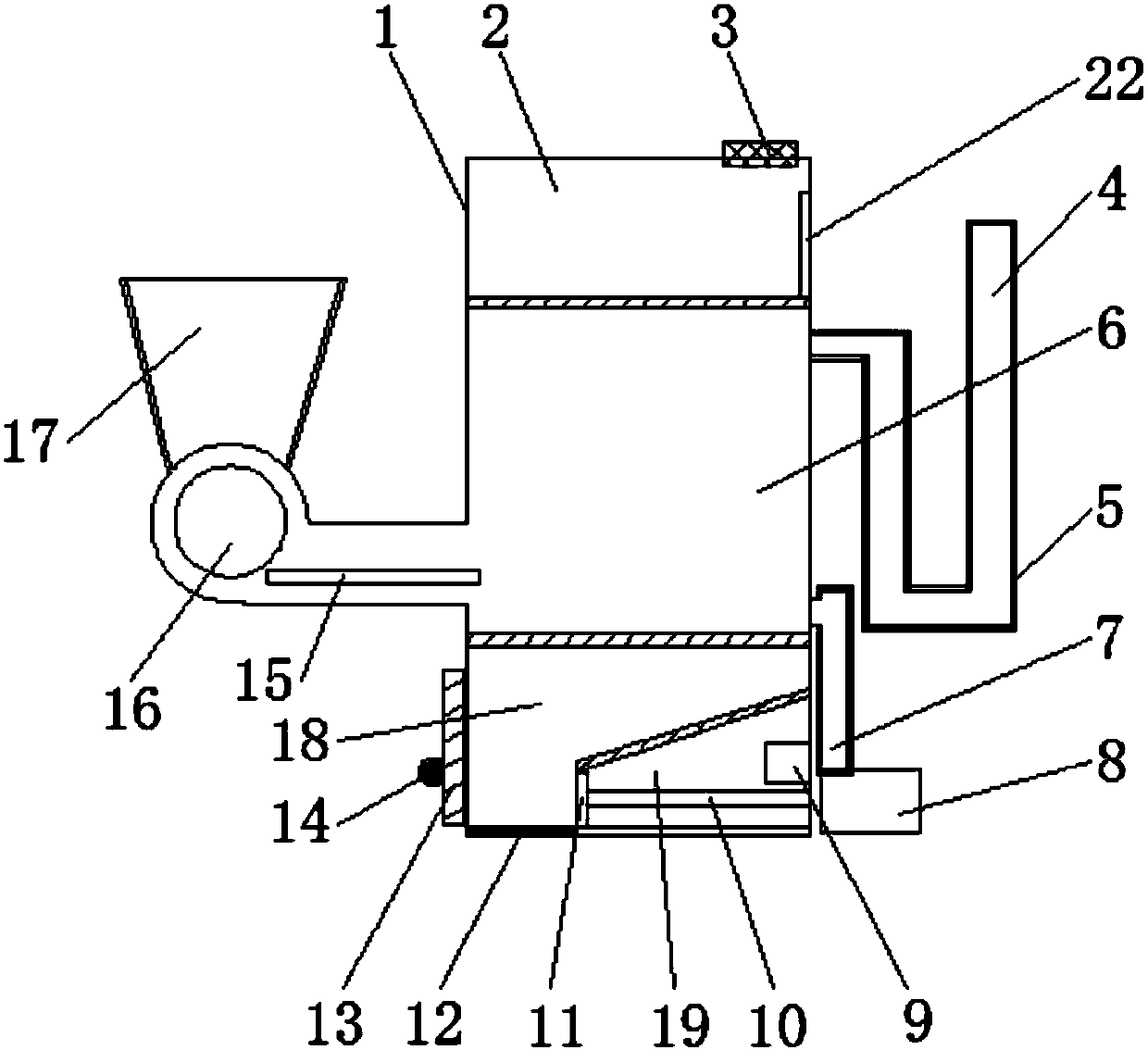 Environment-friendly type biomass solid fuel combustion boiler