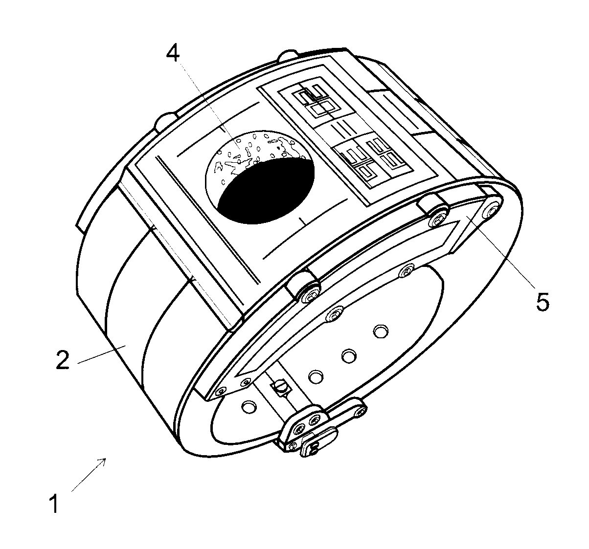 Method and circuit for switching a wristwatch from a first power mode to a second power mode