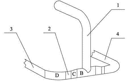 Pipeline configuration structure of triple-inlet air cooler system for hydrogenation reaction effluents