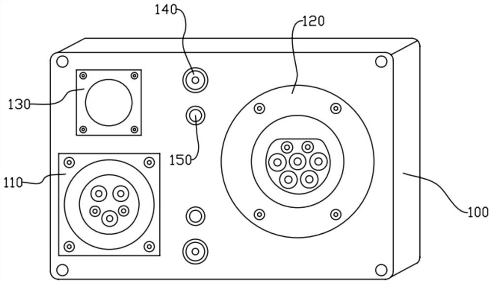 Charging pile test box and use method thereof