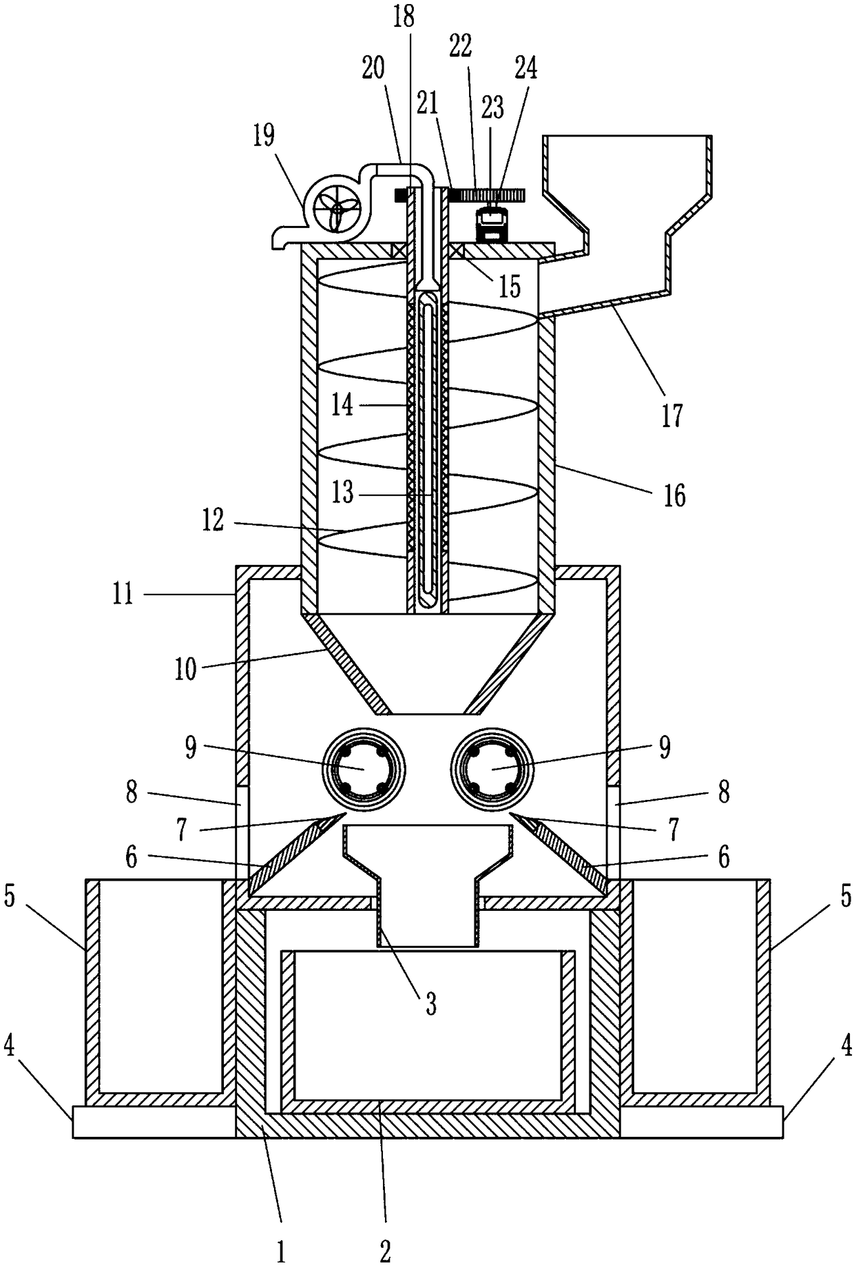 Dry type strong magnetic screening device used for steel and iron manufacture