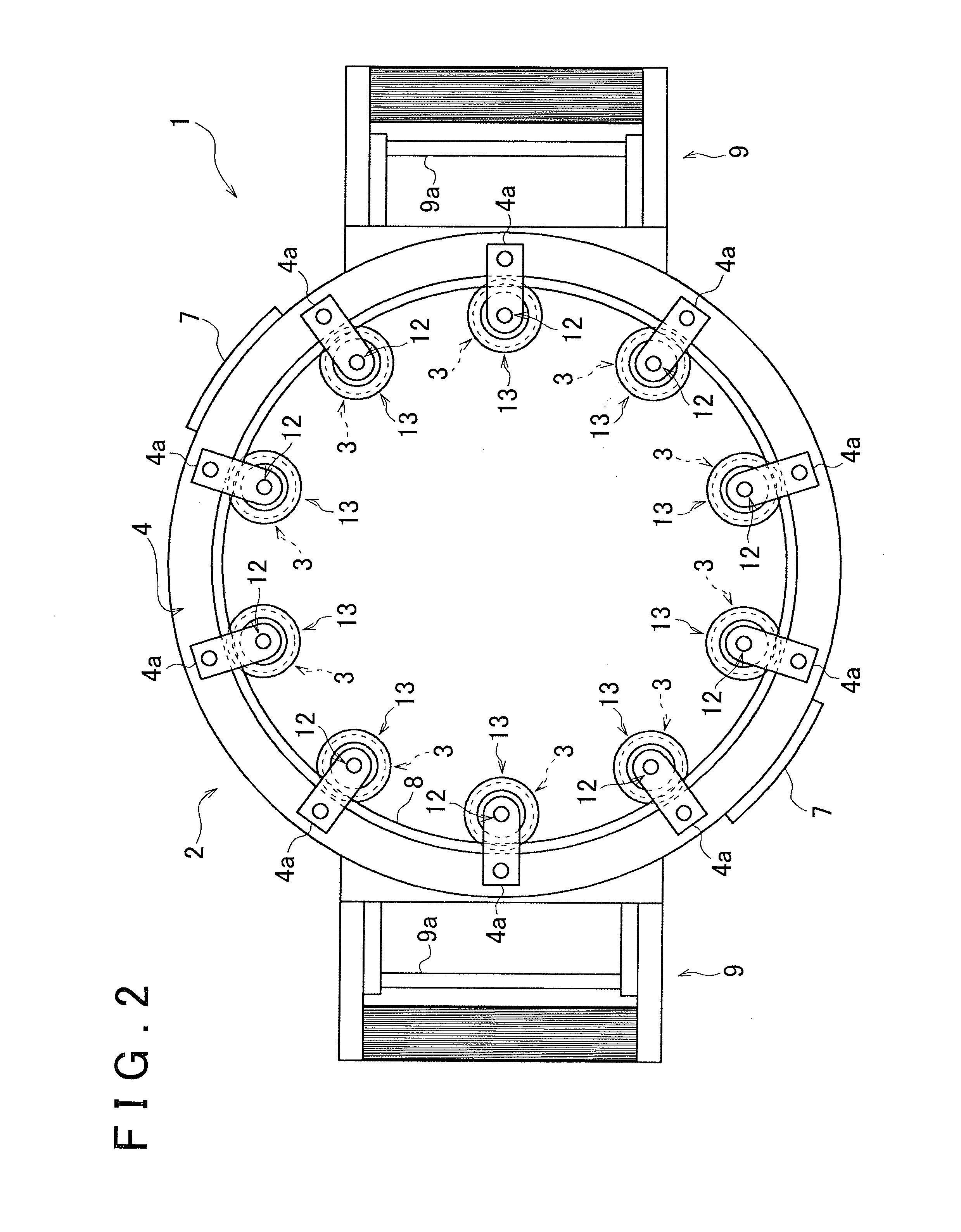 Nut arranging apparatus