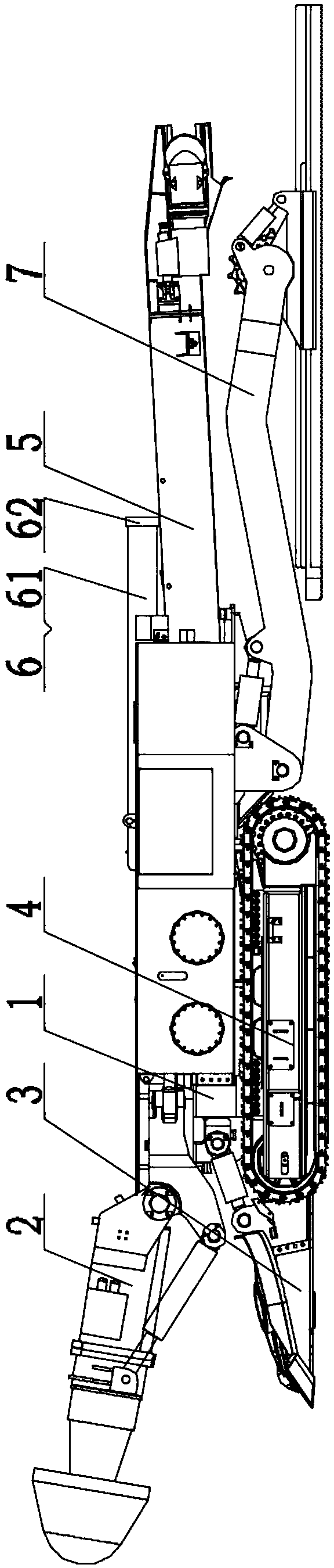 A climbing control method for a large-inclination roadheader with an auxiliary climbing device