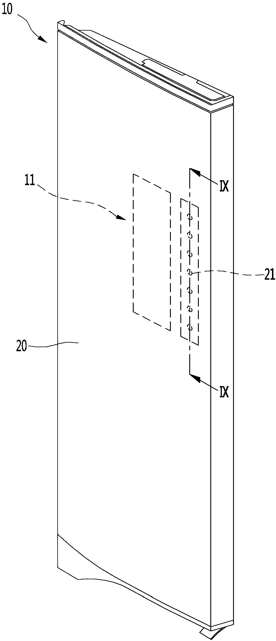 Appliance having touch sensor assembly