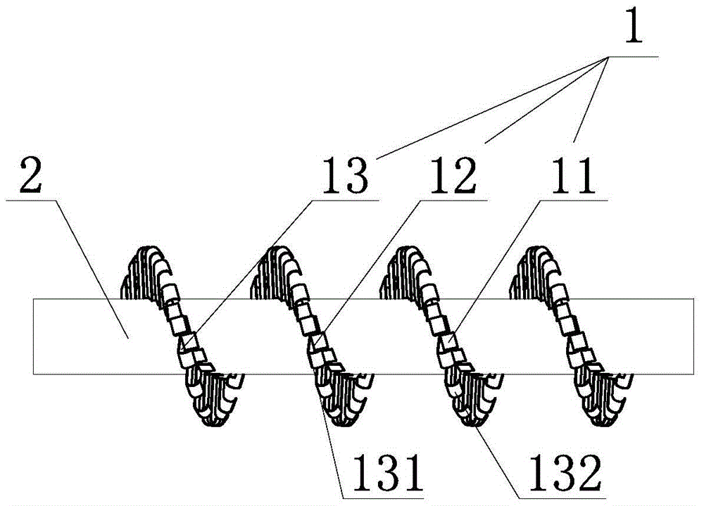 A C-type hair-fin condenser