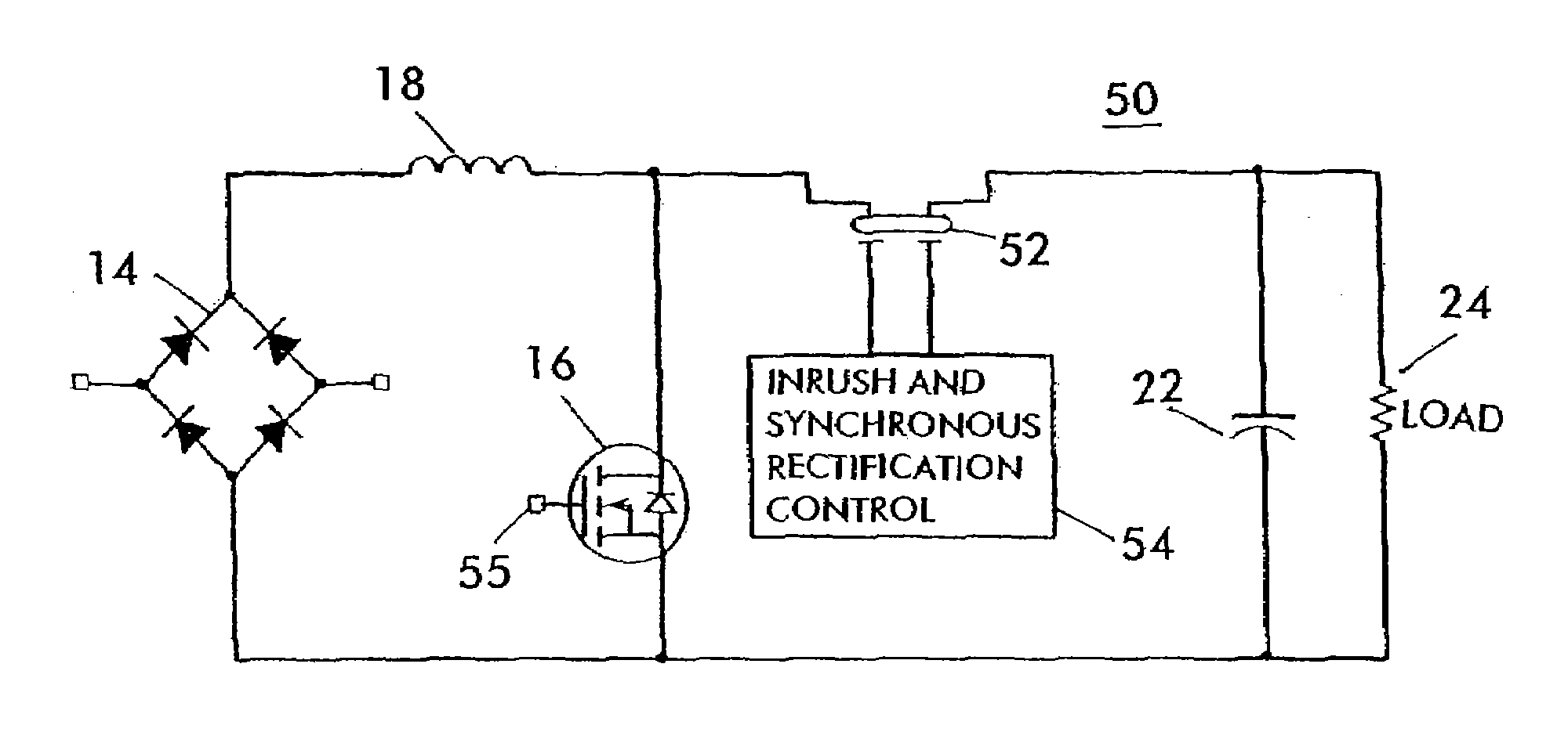 Efficient in-rush current limiting circuit with dual gated bidirectional hemts