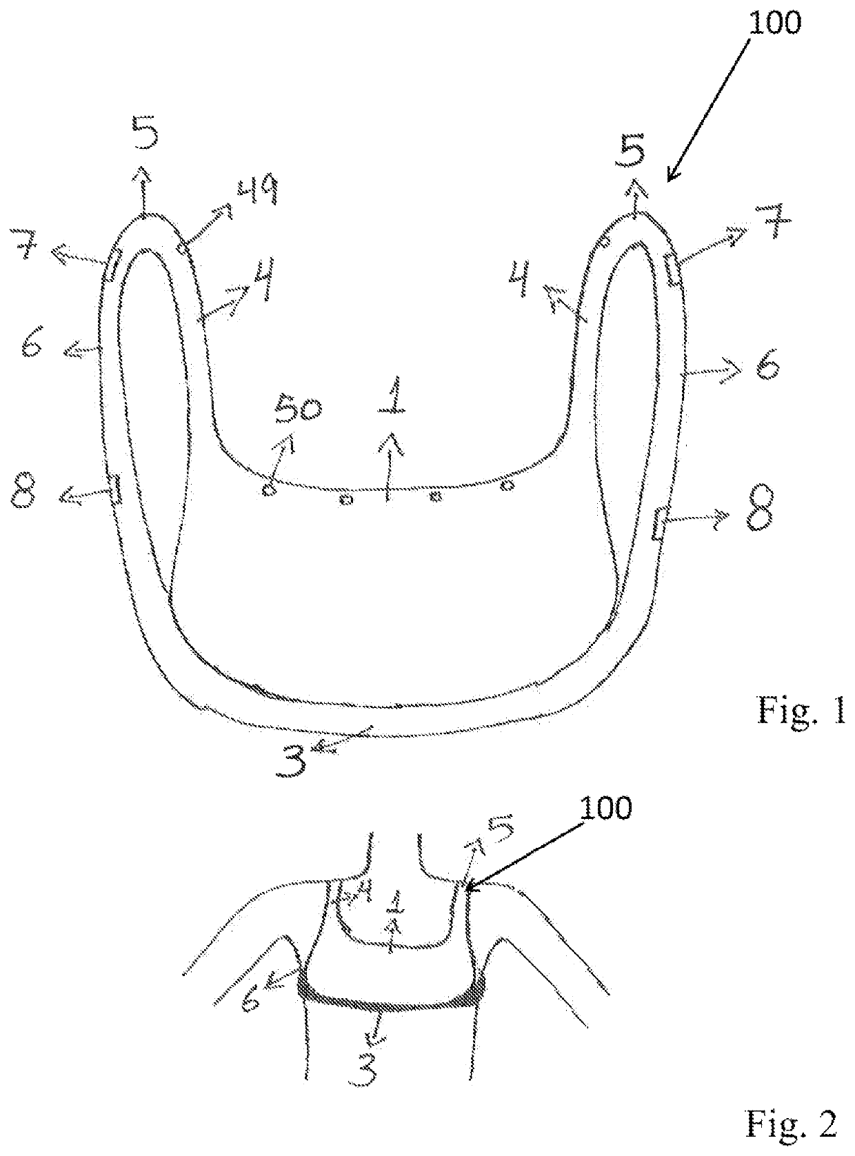 Bandless brassiere