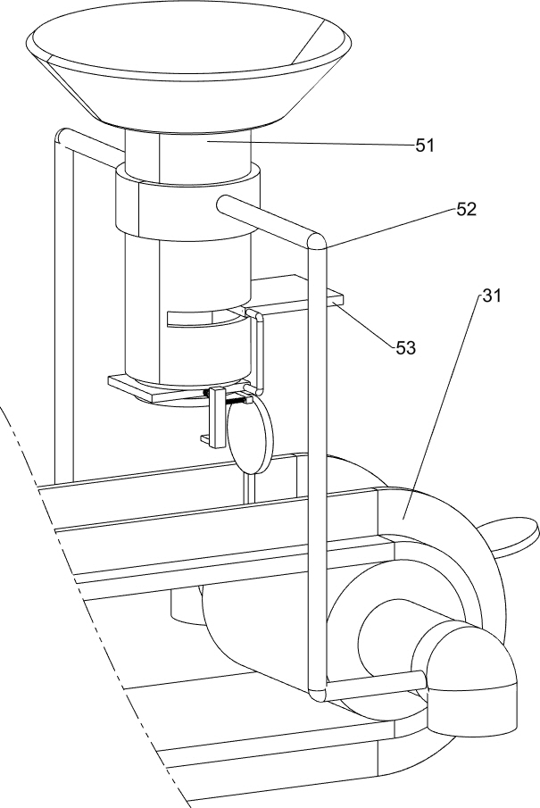 Quick cutting and distributing device for food of farm livestock