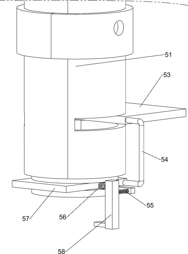 Quick cutting and distributing device for food of farm livestock